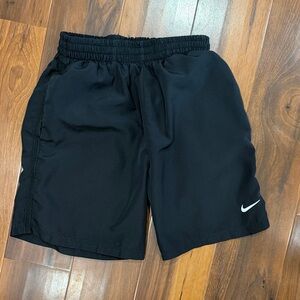 Nike Black Athletic Training Shorts with Swoosh